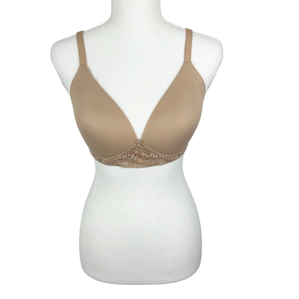 Marks & Spencer Bra Women 34C Rose Quartz Floral Lace Padded Wireless